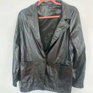 Shein Fake Leather Blazer Size Medium